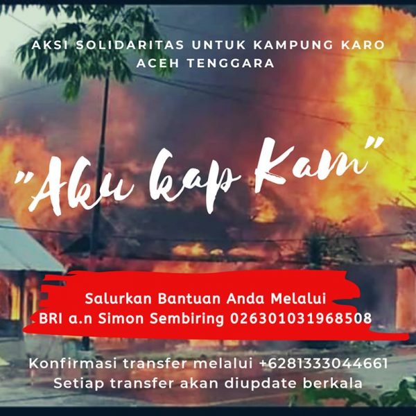 Kampung Karo Aceh Tenggara Berduka, Belasan Rumah Terbakar