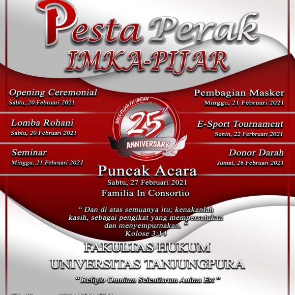 Imka-Pijar FH Untan Gelar Pesta Perak Dies Natalis ke-25 Tahun